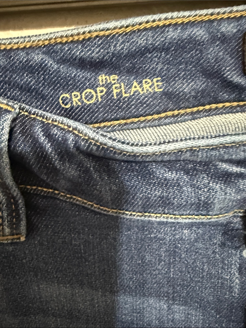 Liverpool Petite Crop Flare Jeans in Medium Blue with Frayed Hem - Picture 5 of 6